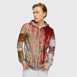 Толстовка 3D на молнии мужская Бинты 1, цвет: 3D-меланж — фото 2