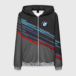 Толстовка 3D на молнии мужская BMW BRAND COLOR, цвет: 3D-меланж