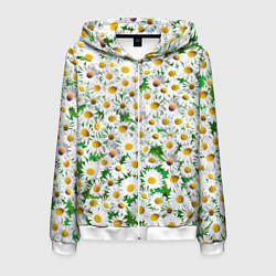Мужская толстовка на молнии Полевые ромашки