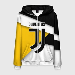 Толстовка 3D на молнии мужская FC Juventus, цвет: 3D-белый