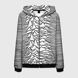 Толстовка 3D на молнии мужская White Pleasures, цвет: 3D-черный