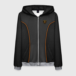 Толстовка 3D на молнии мужская Lamborghini Style, цвет: 3D-меланж