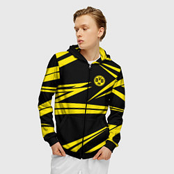 Толстовка 3D на молнии мужская FC Borussia: BVB Sport, цвет: 3D-черный — фото 2