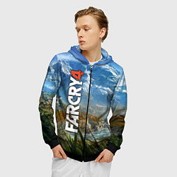 Толстовка 3D на молнии мужская Far Cry 4: Ice Mountains, цвет: 3D-черный — фото 2