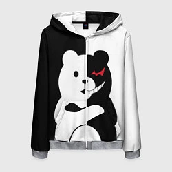 Толстовка 3D на молнии мужская Monokuma Drae, цвет: 3D-меланж