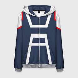 Толстовка 3D на молнии мужская MHA U A SCHOOL, цвет: 3D-меланж