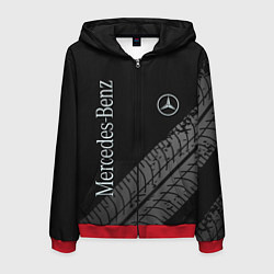 Толстовка 3D на молнии мужская Mercedes AMG: Street Style, цвет: 3D-красный