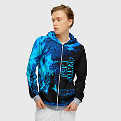 Толстовка 3D на молнии мужская Сектор Газа, цвет: 3D-меланж — фото 2