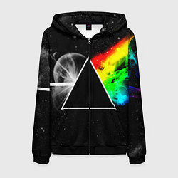 Толстовка 3D на молнии мужская PINK FLOYD, цвет: 3D-черный