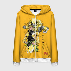 Толстовка 3D на молнии мужская JoJo Bizarre Adventure, цвет: 3D-белый