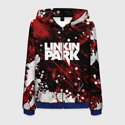 Толстовка 3D на молнии мужская Linkin Park, цвет: 3D-синий