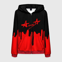 Толстовка 3D на молнии мужская АлисА, цвет: 3D-красный