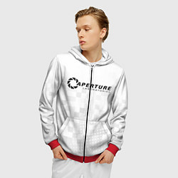 Толстовка 3D на молнии мужская PORTAL, цвет: 3D-красный — фото 2