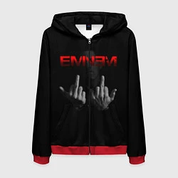 Толстовка 3D на молнии мужская EMINEM, цвет: 3D-красный