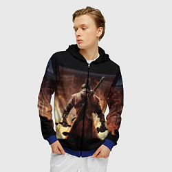 Толстовка 3D на молнии мужская Sekiro shadows die twice, цвет: 3D-синий — фото 2