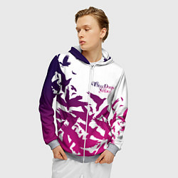 Толстовка 3D на молнии мужская Three Days Grace, цвет: 3D-меланж — фото 2