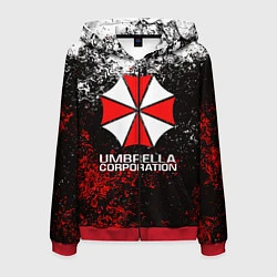 Толстовка 3D на молнии мужская UMBRELLA CORP, цвет: 3D-красный