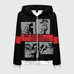 Толстовка 3D на молнии мужская Cowboy Bebop anime, цвет: 3D-белый