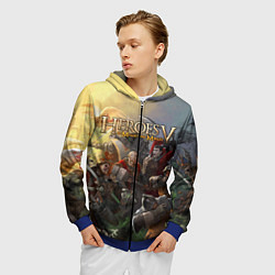 Толстовка 3D на молнии мужская Heroes of Might and Magic, цвет: 3D-синий — фото 2