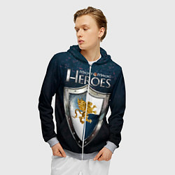 Толстовка 3D на молнии мужская Heroes of Might and Magic, цвет: 3D-меланж — фото 2
