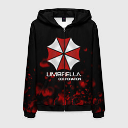 Толстовка 3D на молнии мужская UMBRELLA CORP, цвет: 3D-черный