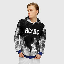 Толстовка 3D на молнии мужская AC DC, цвет: 3D-синий — фото 2