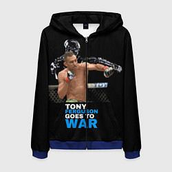 Толстовка 3D на молнии мужская Tony Ferguson, цвет: 3D-синий