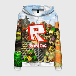 Толстовка 3D на молнии мужская ROBLOX, цвет: 3D-белый
