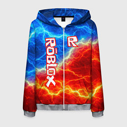 Толстовка 3D на молнии мужская ROBLOX, цвет: 3D-меланж