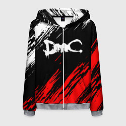 Толстовка 3D на молнии мужская DEVIL MAY CRY DMC, цвет: 3D-меланж