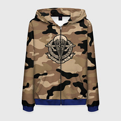 Толстовка 3D на молнии мужская ВДВ СССР, цвет: 3D-синий