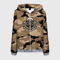 Толстовка 3D на молнии мужская ВДВ СССР, цвет: 3D-меланж