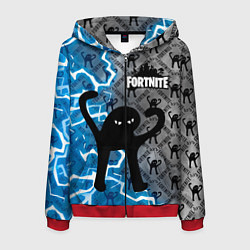 Толстовка 3D на молнии мужская ЪУЪ FORTNITE, цвет: 3D-красный