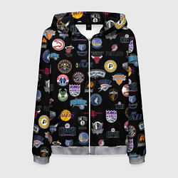 Мужская толстовка на молнии NBA Pattern