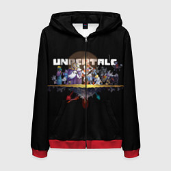 Толстовка 3D на молнии мужская Undertale, цвет: 3D-красный