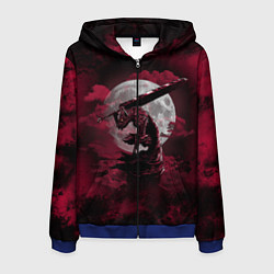 Толстовка 3D на молнии мужская BERSERK, цвет: 3D-синий