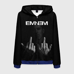 Толстовка 3D на молнии мужская EMINEM, цвет: 3D-синий