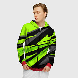 Толстовка 3D на молнии мужская Форма для фитнеса, цвет: 3D-красный — фото 2