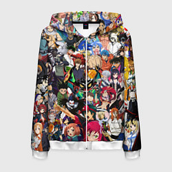 Толстовка 3D на молнии мужская All of Anime, цвет: 3D-белый
