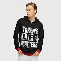 Толстовка 3D на молнии мужская TOKENS LIFE MATTERS, цвет: 3D-красный — фото 2