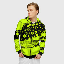 Толстовка 3D на молнии мужская Roblox, цвет: 3D-черный — фото 2