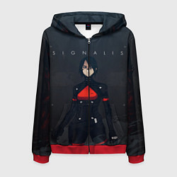 Толстовка 3D на молнии мужская SIGNALIS, цвет: 3D-красный