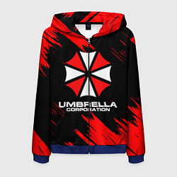 Толстовка 3D на молнии мужская Umbrella Corporation, цвет: 3D-синий