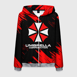 Толстовка 3D на молнии мужская Umbrella Corporation, цвет: 3D-меланж