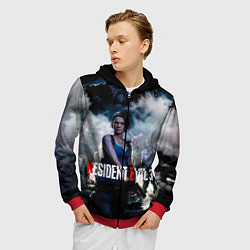 Толстовка 3D на молнии мужская RESIDENT EVIL 3, цвет: 3D-красный — фото 2