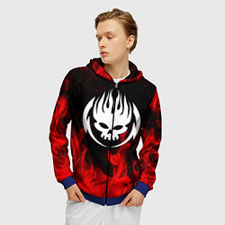 Толстовка 3D на молнии мужская THE OFFSPRING, цвет: 3D-синий — фото 2