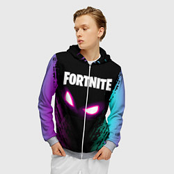 Толстовка 3D на молнии мужская FORTNITE, цвет: 3D-меланж — фото 2