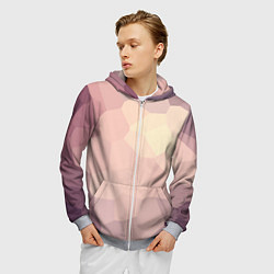 Толстовка 3D на молнии мужская Пикси кристаллы, цвет: 3D-меланж — фото 2