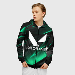 Толстовка 3D на молнии мужская VALORANT, цвет: 3D-черный — фото 2