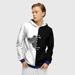 Толстовка 3D на молнии мужская Лягуха, цвет: 3D-синий — фото 2